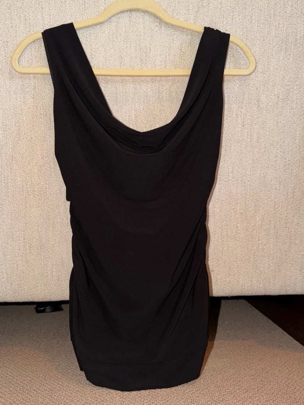 White House Black Market Black Sleeveless Cowl-Neck Tank Top